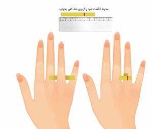 آموزش تصویری تعیین اندازه حلقه هوشمند زنانه و حلقه هوشمند مردانه
